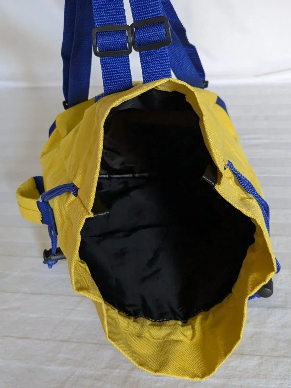 Little Tikes Yellow Canvas Drawstring Bucket Bag Backpack